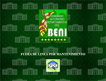 Tablet Screenshot of beni.gob.bo